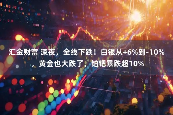 汇金财富 深夜，全线下跌！白银从+6%到-10% ，黄金也大跌了，铂钯暴跌超10%