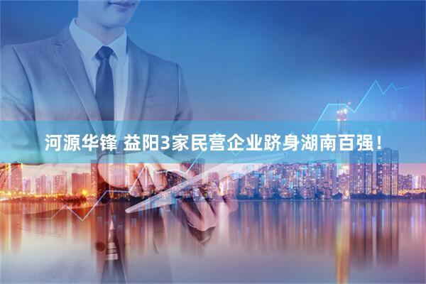河源华锋 益阳3家民营企业跻身湖南百强！
